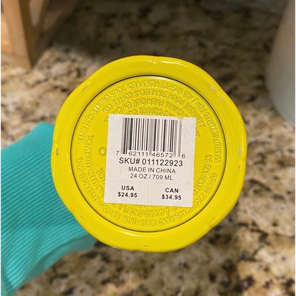 Starbucks Ombre Scalloped Stainless Cup Steel Yellow Blue Tumbler Venti New 2021 - Picture 6 of 11